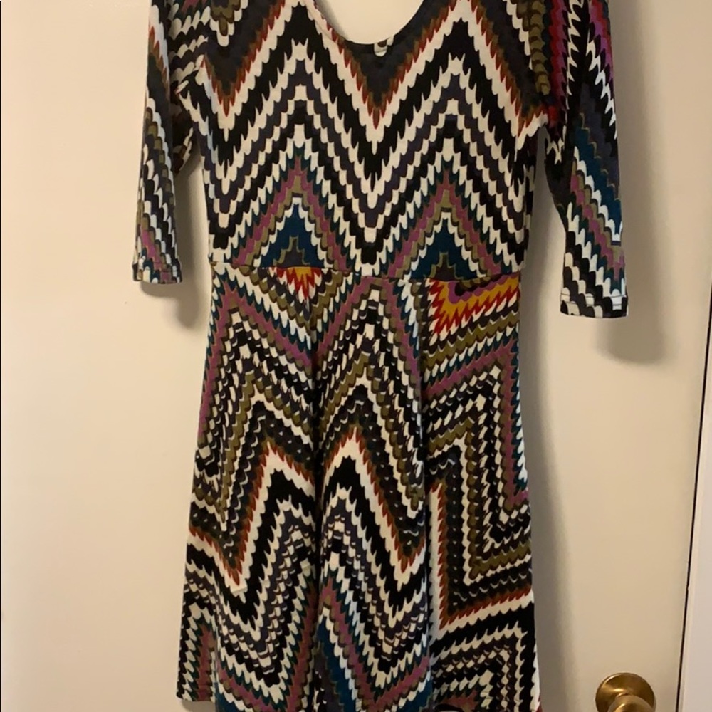 3/4 Sleeve Skater Dress